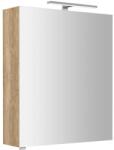 SAPHO RIWA tükrösszekrény LED világítással, 60x70x17cm, Alabama tölgy (RIW060-0022) (RIW060-0022)
