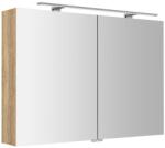 SAPHO RIWA tükrösszekrény LED világítással, 101x70x17cm, Alabama tölgy (RIW100-0022) (RIW100-0022)