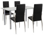 Leziter Lina 4+1 étkező garnitúra fekete (LUA140W_DC-002-Black_4) - stuxi