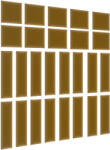 ELTAP Quadratta 120x195 kárpitozott panel, sárga - smartbutor