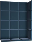 Eltap Quadratta 120x160 kárpitozott panel, kék - smartbutor