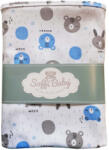 Soffi Baby takaró pamut dupla happy-sleepy bear 75x100cm - babamarket