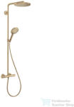 Hansgrohe RAINDANCE S Showerpipe 240, 1jet, Ecosmart+ termosztátos zuhanyrendszer, szálcsiszolt bronz 28825140 (28825140)