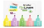 FlexOffice Szövegkiemelő készlet, 1-5 mm, FLEXOFFICE "Flexliner", vegyes pasztell színek (FOHL00912) - tintasziget