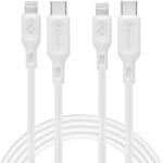 Spigen 2 броя кабели за зареждане MFI Lightning 100 см. от Spigen Durasync - Бял (8809640257216)