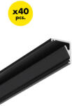 TOPMET LED profil CABI12 E 2000 mm fekete eloxált - kiszerelés (1 pár) (C9020023)
