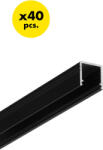 TOPMET LED profil SMART10 AC2/Z 2000 mm fekete eloxált - kiszerelés (1 pár) (C2020023)