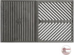 Kályhaház Grill rács és lap, kombinált - Öntvényből - 600x350 mm - Kerti grillekhez
