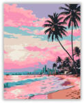  Miami Beach Naplemente - számfestő készlet
