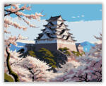  Himeji Kastély Tavaszi Cseresznyevirágzásban - számfestő készlet