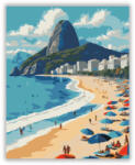  Copacabana Beach és Cukorsüveg-hegy - számfestő készlet