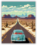 Route 66 Út a Sivatagban - számfestő készlet
