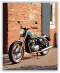 Számfestő Retro Café Racer a Téglaépület Előtt - számfestő készlet (crea7110)