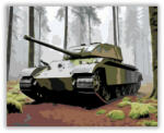  Elhagyatott Német Tank Erdőben - számfestő készlet