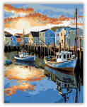  Halászhajók a Kikötőben - számfestő készlet