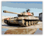  T-72 Tank Elhagyatott Hangár Előtt - számfestő készlet