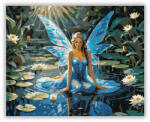 Számfestő Vízi Tündér és Tündöklő Liliomok - számfestő készlet (crea7417)