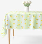 Goldea teflonos asztalterítő - citromok zöld csíkos alapon 120 x 140 cm