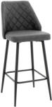 FDY Scaun Bar Flick Piele Ecologica Gri