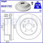 DELPHI Disc frana DELPHI BG5172C (BG5172C) - fixbox