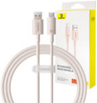 Baseus Habitat gyorstöltő kábel USB - USB-C 1m 100W rózsaszín
