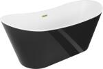 Mexen Montana 180x80 cm negru/alb/periat auriu (52011808075-55)