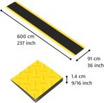 Notrax® 479 Cushion Trax - Fáradásgátló szőnyeg gyémánt mintával - Fekete/sárga Méret: 91cm x 600cm