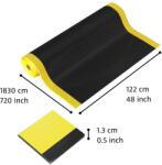 Notrax® 413 Gripper Sof-Tred - Fáradásgátló szőnyeg Dyna-Shield réteggel és hosszanti bordamintával - Fekete/sárga Méret: 122cm x 18.3m