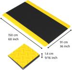 Notrax® 479 Cushion Trax - Fáradásgátló szőnyeg gyémánt mintával - Fekete/sárga Méret: 91cm x 150cm