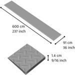 Notrax® 479 Cushion Trax - Fáradásgátló szőnyeg gyémánt mintával - Szürke Méret: 91cm x 600cm