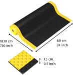 Notrax® 417 Bubble Sof-Tred - Fáradásgátló szőnyeg Dyna-Shield réteggel és buborékmintával - Fekete/sárga Méret: 122cm x linm - gdmats - 44 364 Ft
