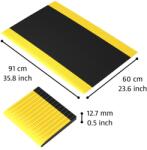 Notrax® 406 Crossrib Sof-Tred - Fáradásgátló szőnyeg Dyna-Shield réteggel és keresztbordás mintával - Fekete/sárga Méret: 60cm x 91cm