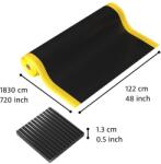 Notrax® 406 Crossrib Sof-Tred - Fáradásgátló szőnyeg Dyna-Shield réteggel és keresztbordás mintával - Fekete/sárga Méret: 122cm x 18.3m