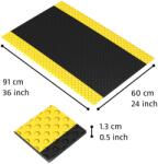 Notrax® 417 Bubble Sof-Tred - Fáradásgátló szőnyeg Dyna-Shield réteggel és buborékmintával - Fekete/sárga Méret: 91cm x 150cm - gdmats - 48 812 Ft