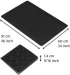 Notrax® 479 Cushion Trax - Fáradásgátló szőnyeg gyémánt mintával - Fekete Méret: 60cm x 91cm