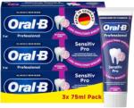 Oral-B Professional Sensitive Pro Pasta de dinti cu senzatie calmanta fabricata in Germania aroma de eucalipt si menta 3x75ml violet (8700216981491)
