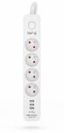 Kerg 4 Plug + 3 USB 1,5 m Switch (M02413)