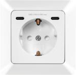 LogiLink Prelungitor PRIZA LOGILINK, pentru perete, Schuko x 1, 2xUSB-C PD 25W , 230V AC, 50 Hz, 16A, protectie IP20, adancime 29.5mm, alb, "PA0331" (timbru verde 0.18 lei) (PA0331) - vexio