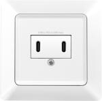 LogiLink Prelungitor PRIZA LOGILINK, pentru perete, Schuko x 1, 2xUSB-C PD 25W , 230V AC, 50 Hz, 16A, protectie IP20, adancime 35mm, alb, "PA0332" (timbru verde 0.18 lei) (PA0332) - pcone