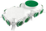 Awenta Cutie de distribuție Awenta cu racord vertical central Ø160 mm, 12 prize x Ø75 mm, suprafețe antibacteriene, antistatice, antifungice. Garanție 2 ani! (VCB160-12)