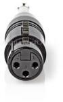 NEDIS COTP15940BK 6, 35 Jack dugó - 3P XLR aljzat adapter (COTP15940BK) (COTP15940BK)