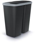 Prosperplast Hulladékgyűjtő Prosperplast COMPACTA Q DUO, 45 l fekete, világosszürke fedéllel (NDAB45-429U/S411)