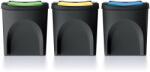Prosperplast SORTIBOX 3 x 25 l hulladékgyűjtő , újrahasznosítható fekete (IKWB25S3-S411) - epenta