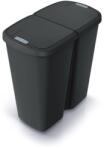 Prosperplast Hulladékgyűjtő Prosperplast COMPACTA Q DUO , 45 l újrahasznosított fekete, fekete fedéllel (NDAB45-S411*)