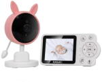 EVOLVEO Monitor video pentru copii EVOLVEO Baby Monitor N3, pana la 300 m, Roz (CAM-3P) Aparat supraveghere bebelus