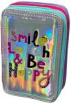 S-Cool Penar neechipat cu 3 fermoare S-COOL SC3173 Fancy, Motiv smile (SC3173/SMILE) Penar