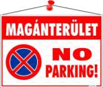  Információs tábla, 35x25 cm, Magánterület No parking! (LUIN053) - iroda24