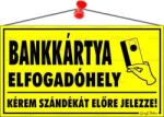  Információs tábla, 22, 5x12, 5 cm, Bankkártya elfogadóhely (LUIN020) - iroda24