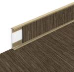 Fortelock Business padló, Ribbon Oak mintázat, szegélyléc, bézs fuga