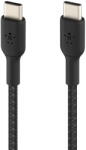 Belkin Boost Charge fonott adatkábel, USB-C/USB-C, 1 m, fekete